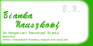 bianka mauszkopf business card